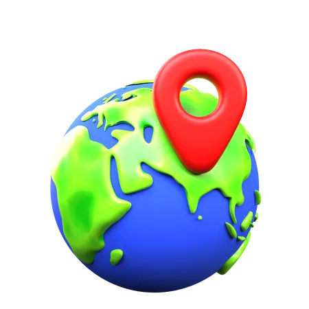 Localização mundial  3D Icon