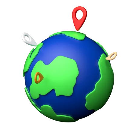 Localização mundial  3D Icon