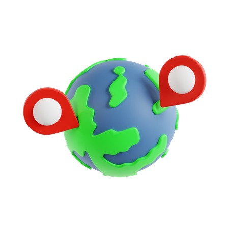 Localização mundial  3D Icon