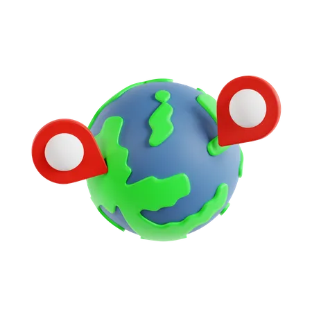 Localização mundial  3D Icon