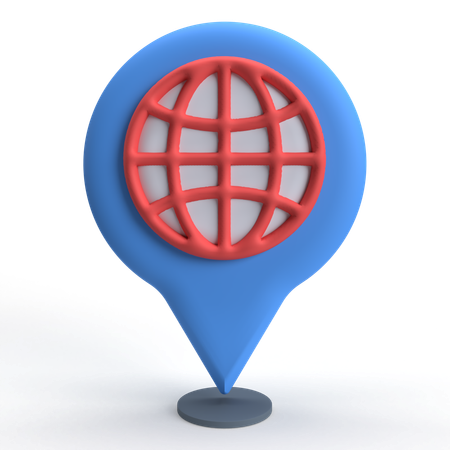 Localização na internet  3D Icon