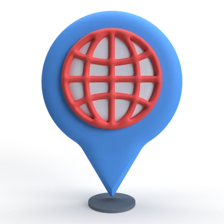 Localização na internet  3D Icon