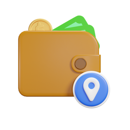 Pagamento de localização  3D Icon