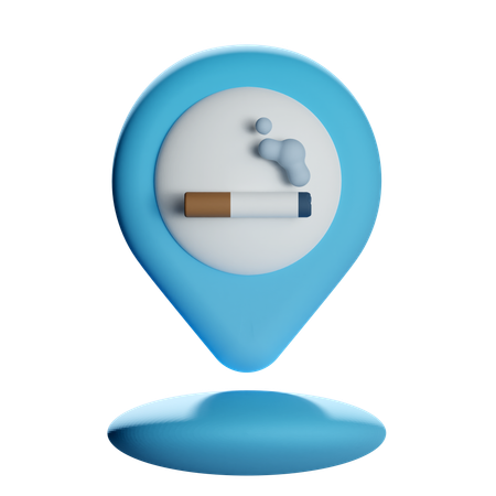 Alfinete de localização para fumar  3D Icon