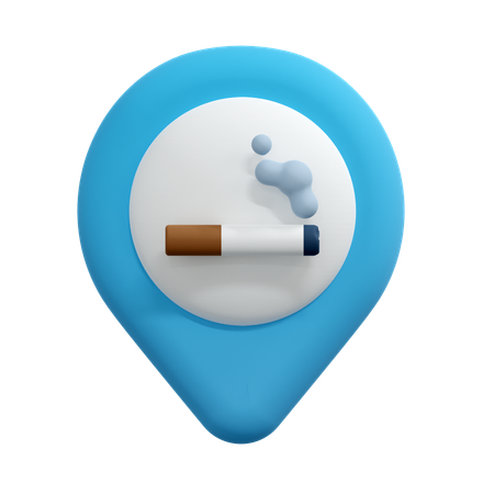 Alfinete de localização para fumar  3D Icon