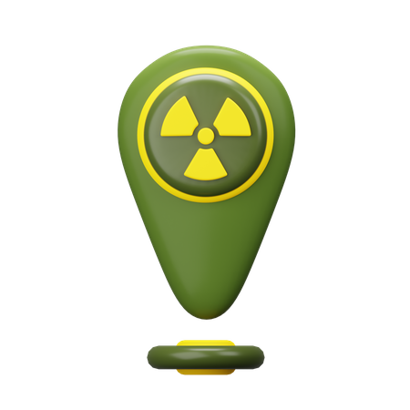 Localização radioativa  3D Icon
