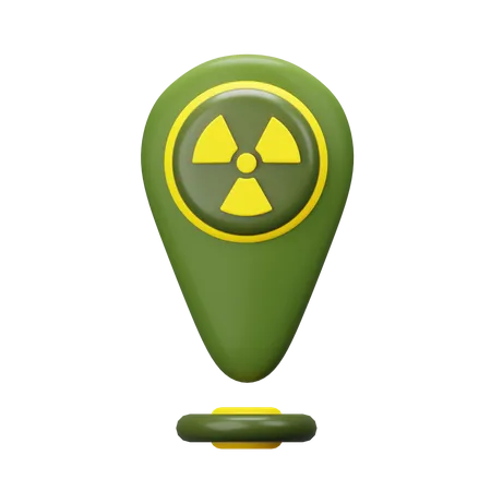 Localização radioativa  3D Icon