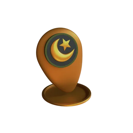 Localização Ramadã  3D Icon