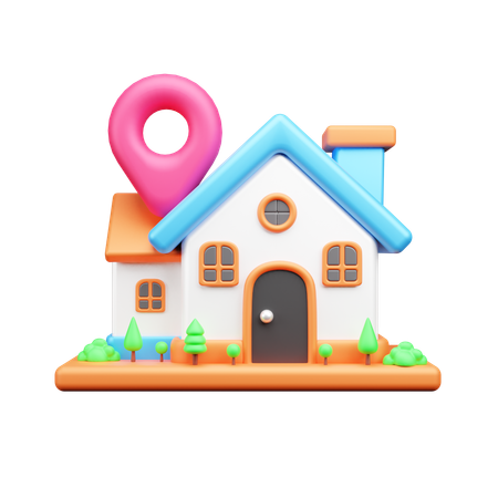 Localização residencial  3D Icon