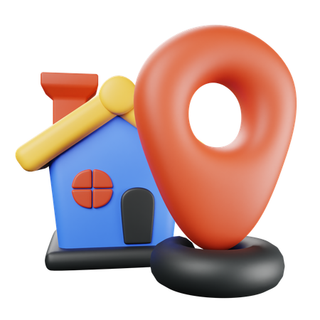 Localização residencial  3D Icon