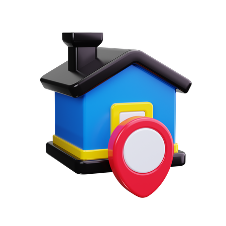 Localização residencial  3D Icon