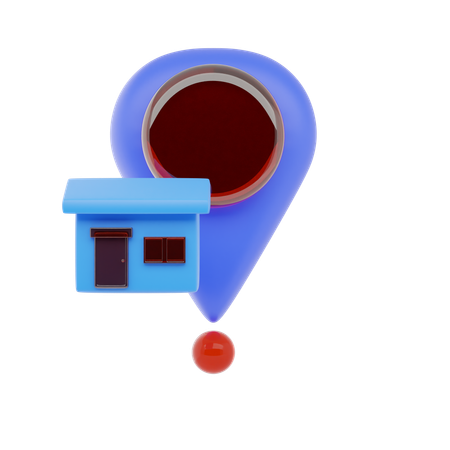 Localização residencial  3D Icon