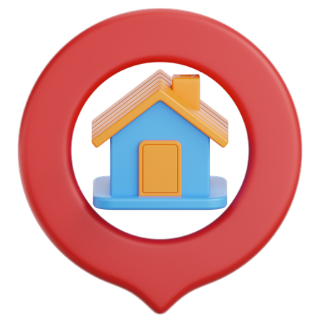 Localização residencial  3D Icon