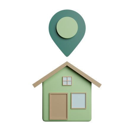 Localização residencial  3D Icon