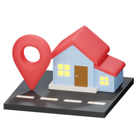 Localização residencial  3D Icon