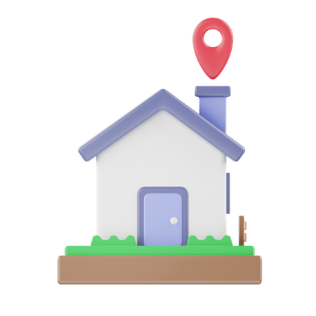 Localização residencial  3D Icon