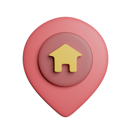 Localização residencial  3D Icon