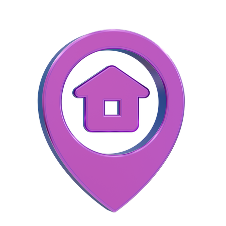 Localização residencial  3D Icon