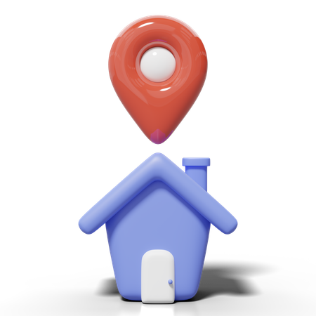 Localização residencial  3D Icon
