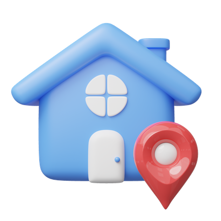 Localização residencial  3D Icon
