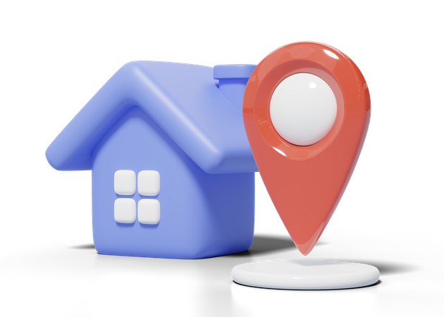 Localização residencial  3D Icon