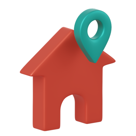 Localização residencial  3D Icon