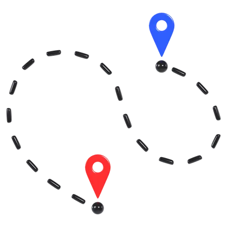 Rota de localização  3D Illustration