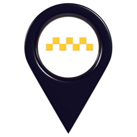 Localização do táxi  3D Illustration