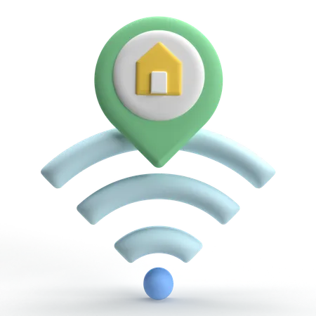 Localização wi-fi  3D Icon