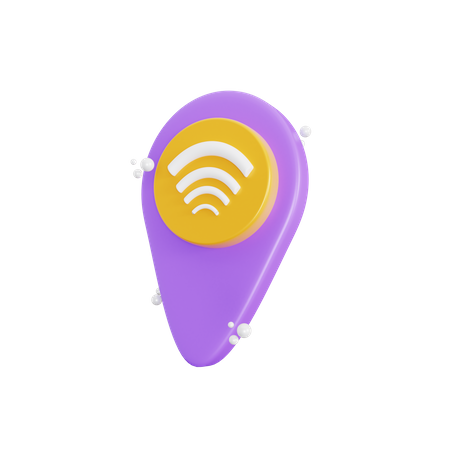 Localização wi-fi  3D Icon