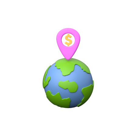 Localización del Banco  3D Icon