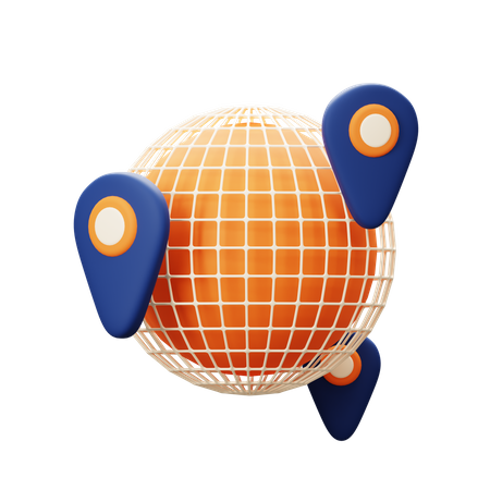 Localización mundial  3D Icon