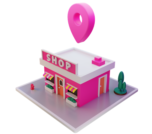 Localizador de lojas  3D Icon