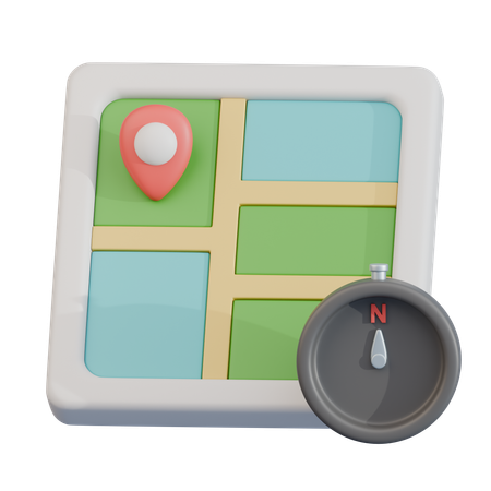 위치  3D Icon
