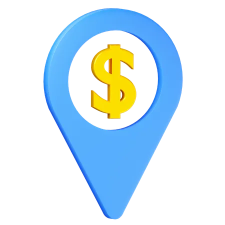 Location bank  3D Icon