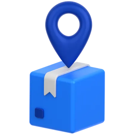 3 D Icon Of A Packages Location 3D Icon