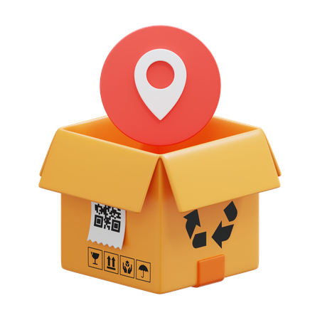 Location Box  3D Icon