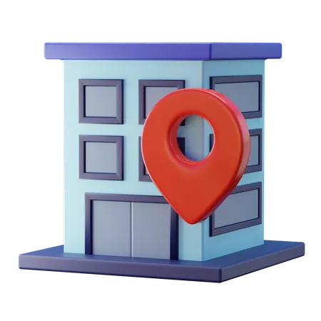 Location Building  3D Icon
