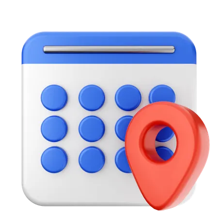 위치 달력  3D Icon