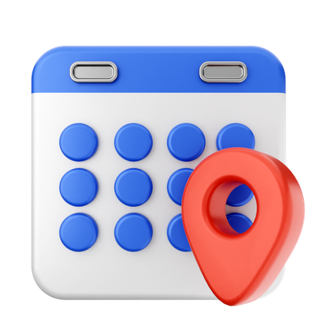 위치 달력  3D Icon