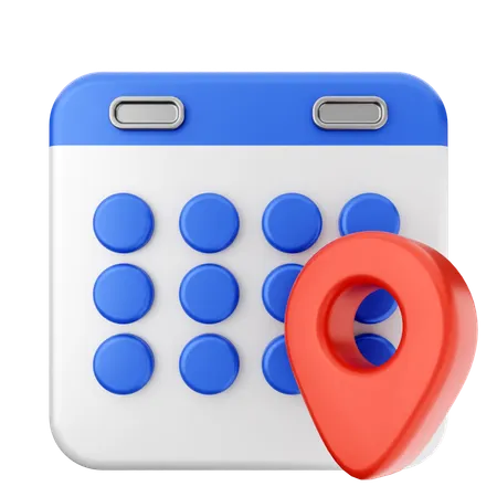 위치 달력  3D Icon