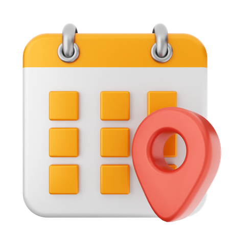 Location Calendar  3D Icon