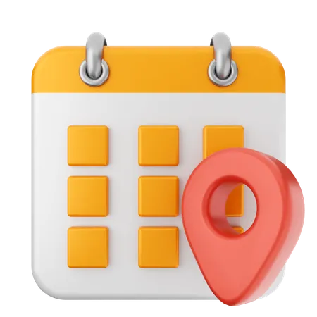 Location Calendar  3D Icon