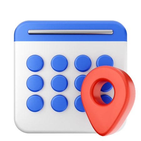 Location Calendar  3D Icon