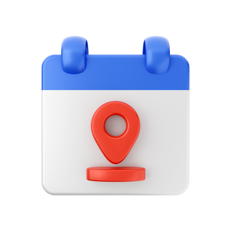 Location Calendar  3D Icon