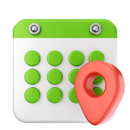 Location Calendar  3D Icon