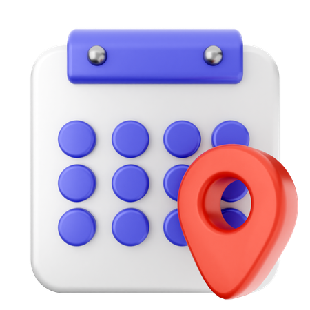 Location Calendar  3D Icon