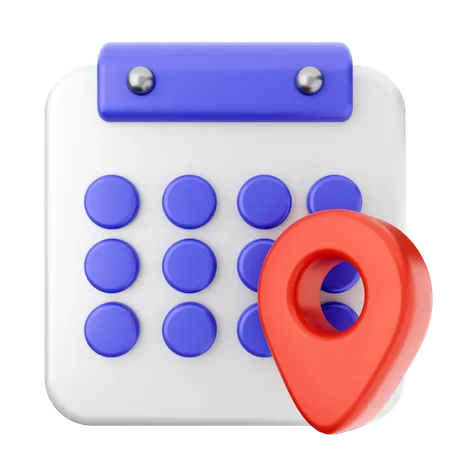 Location Calendar  3D Icon