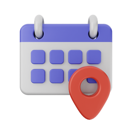 Location Calendar  3D Icon