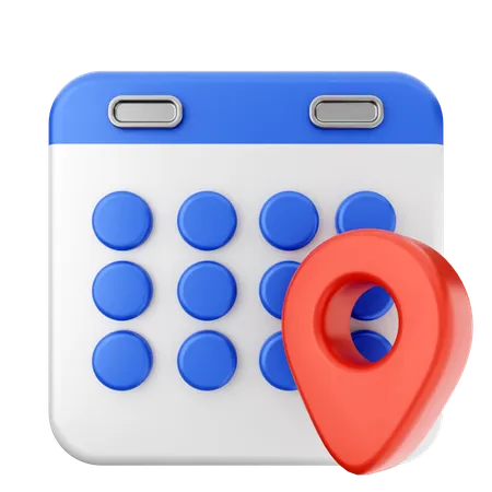 Location Calendar  3D Icon